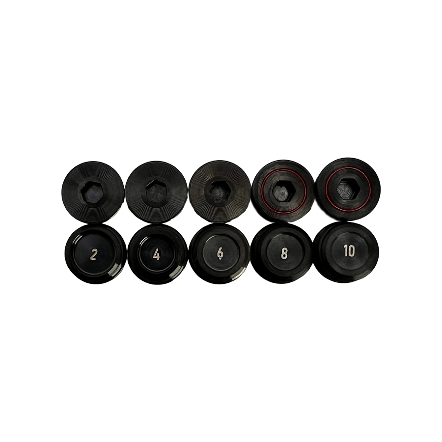 Movable swing weights available in 2g, 4g, 6g, 8g and 10g